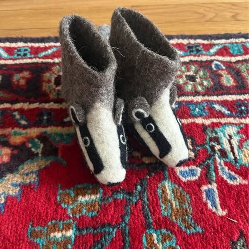 Billie Badger Wool Slippers